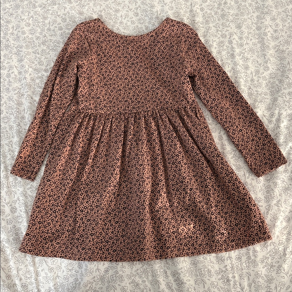 Cat & Jack Long-Sleeve leopard print Dress - Brown - Picture 3 of 3
